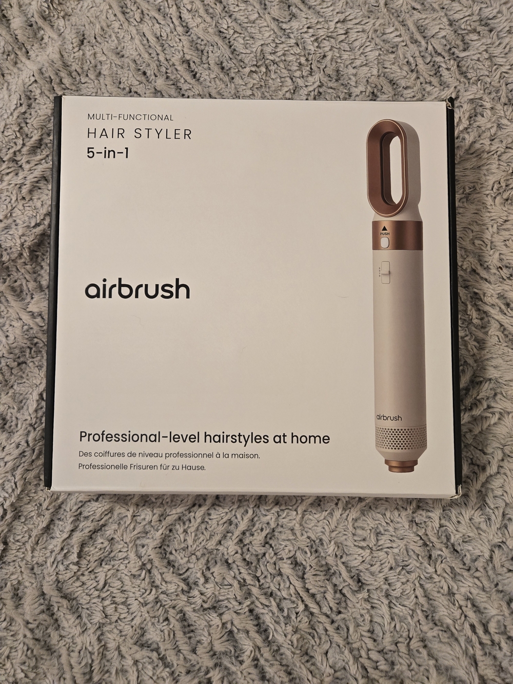 Airbrush 5-in-1 Women’s Hair Styler — Rose Gold and White